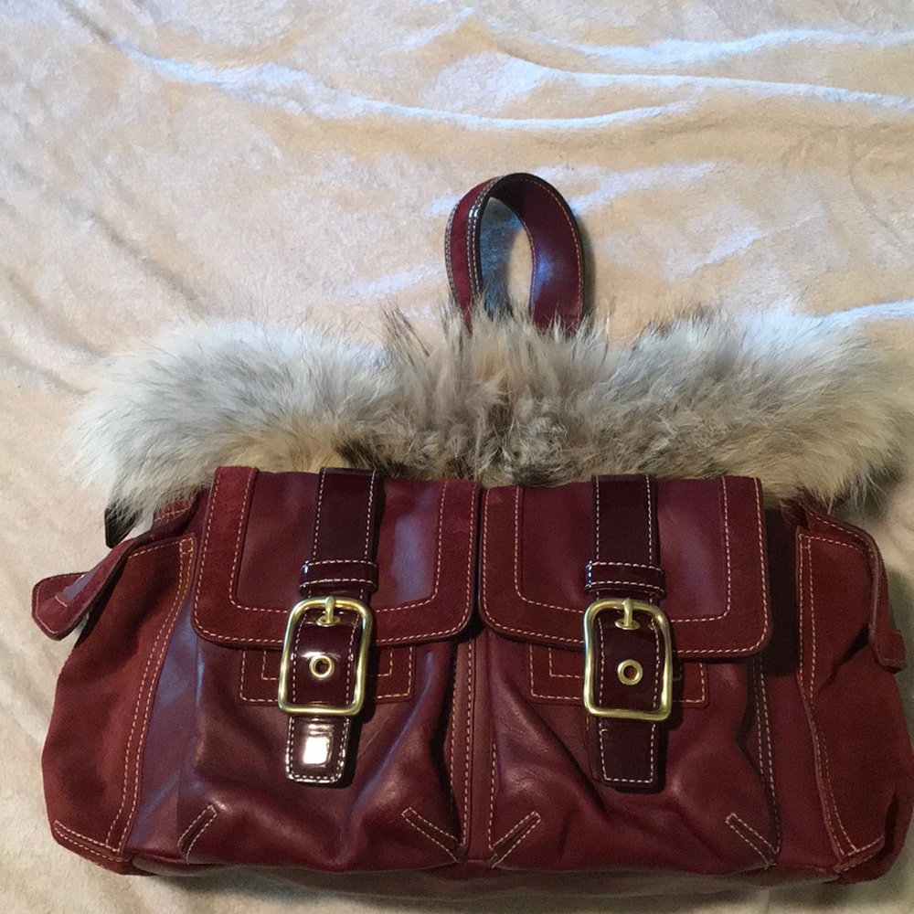 COACH Coyote PKT SFT Duffle Tote;Brass/ Bordeaux- There was only 700 bags made!